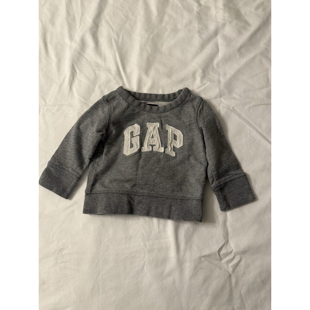 Gap Logo Gray cotton Sweatshirt 6-12m Pullover Unisex baby